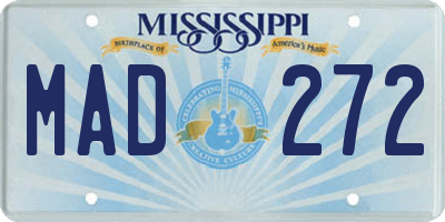 MS license plate MAD272