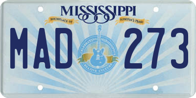 MS license plate MAD273