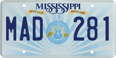 MS license plate MAD281