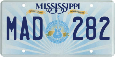 MS license plate MAD282