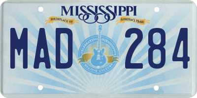 MS license plate MAD284