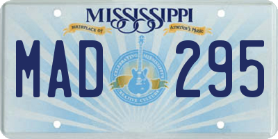 MS license plate MAD295