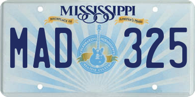 MS license plate MAD325