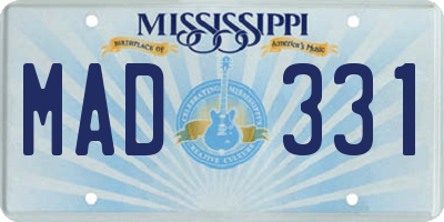 MS license plate MAD331