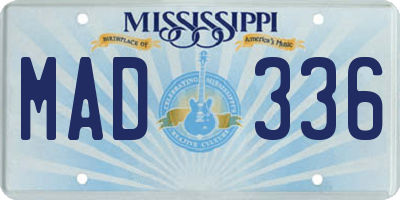 MS license plate MAD336