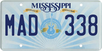 MS license plate MAD338