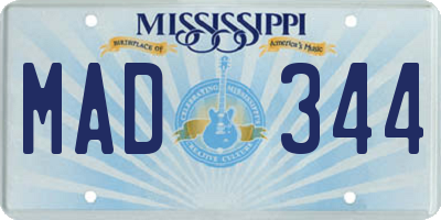 MS license plate MAD344