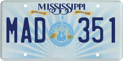 MS license plate MAD351