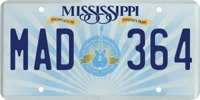 MS license plate MAD364