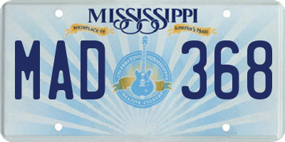 MS license plate MAD368