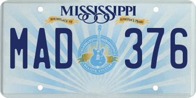 MS license plate MAD376