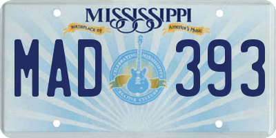 MS license plate MAD393