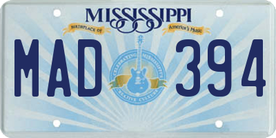 MS license plate MAD394