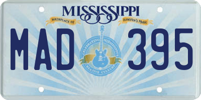 MS license plate MAD395