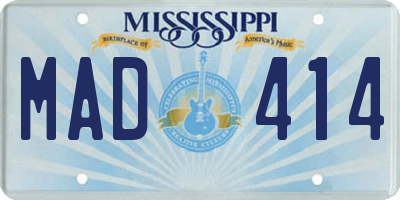 MS license plate MAD414