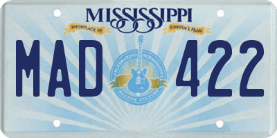 MS license plate MAD422