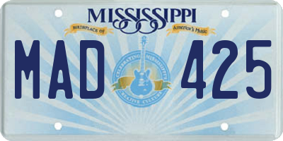 MS license plate MAD425
