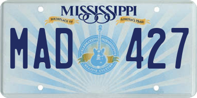 MS license plate MAD427