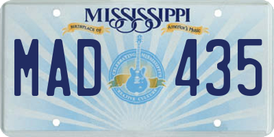 MS license plate MAD435