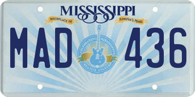 MS license plate MAD436