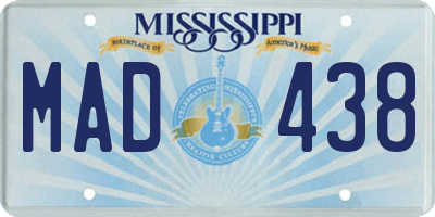 MS license plate MAD438
