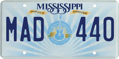 MS license plate MAD440