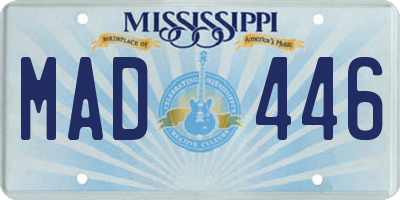 MS license plate MAD446