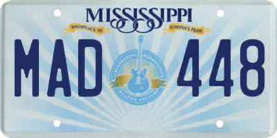 MS license plate MAD448