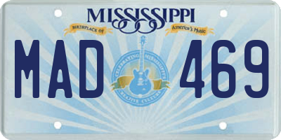 MS license plate MAD469