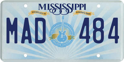 MS license plate MAD484