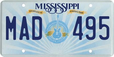 MS license plate MAD495