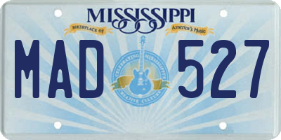 MS license plate MAD527