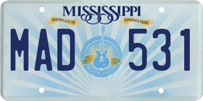 MS license plate MAD531