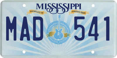 MS license plate MAD541