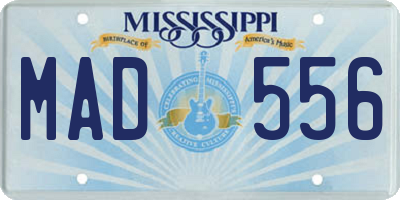 MS license plate MAD556