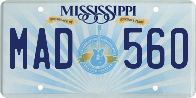 MS license plate MAD560
