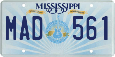 MS license plate MAD561