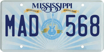 MS license plate MAD568