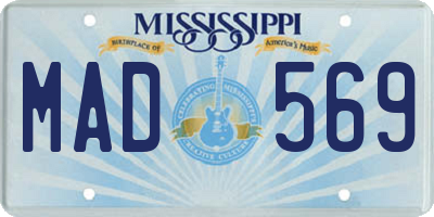 MS license plate MAD569