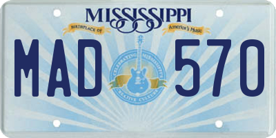 MS license plate MAD570