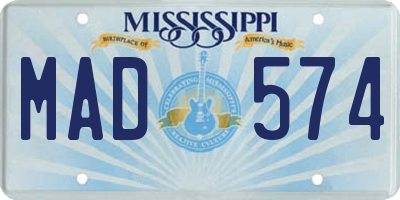 MS license plate MAD574