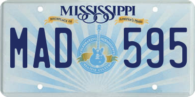 MS license plate MAD595