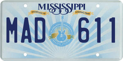 MS license plate MAD611