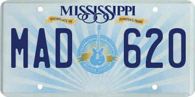 MS license plate MAD620