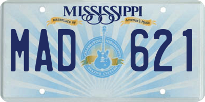 MS license plate MAD621