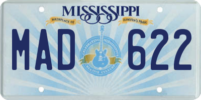 MS license plate MAD622