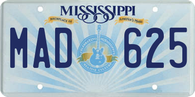 MS license plate MAD625