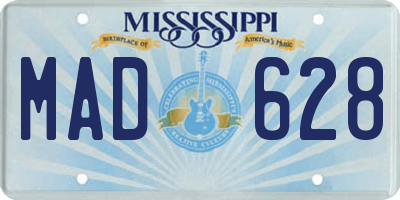 MS license plate MAD628