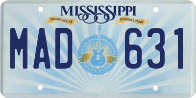 MS license plate MAD631