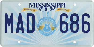 MS license plate MAD686